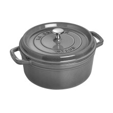 Cocotte rotonda in ghisa Staub da 4 litri - Grigio grafite - Prodotto in Francia