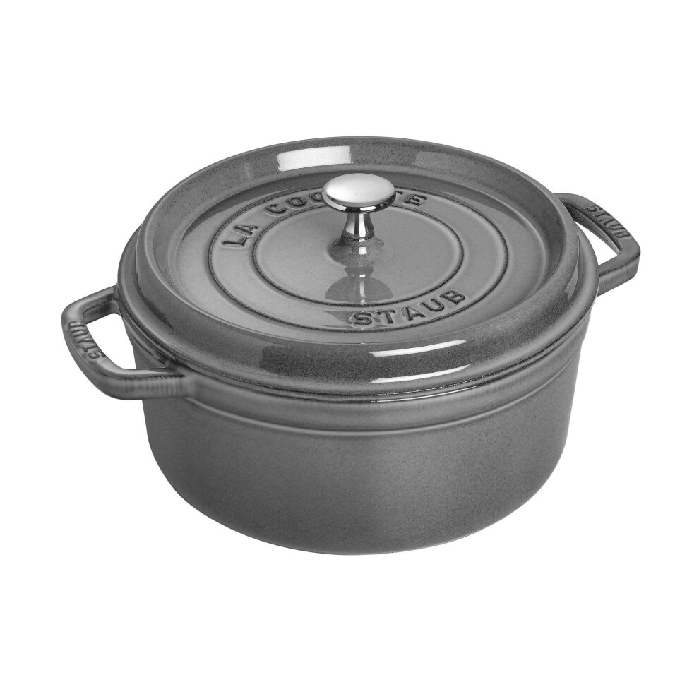 Photos - Stockpot Staub Cast Iron 4-qt Round Cocotte - Graphite Grey Made in France 40500-246