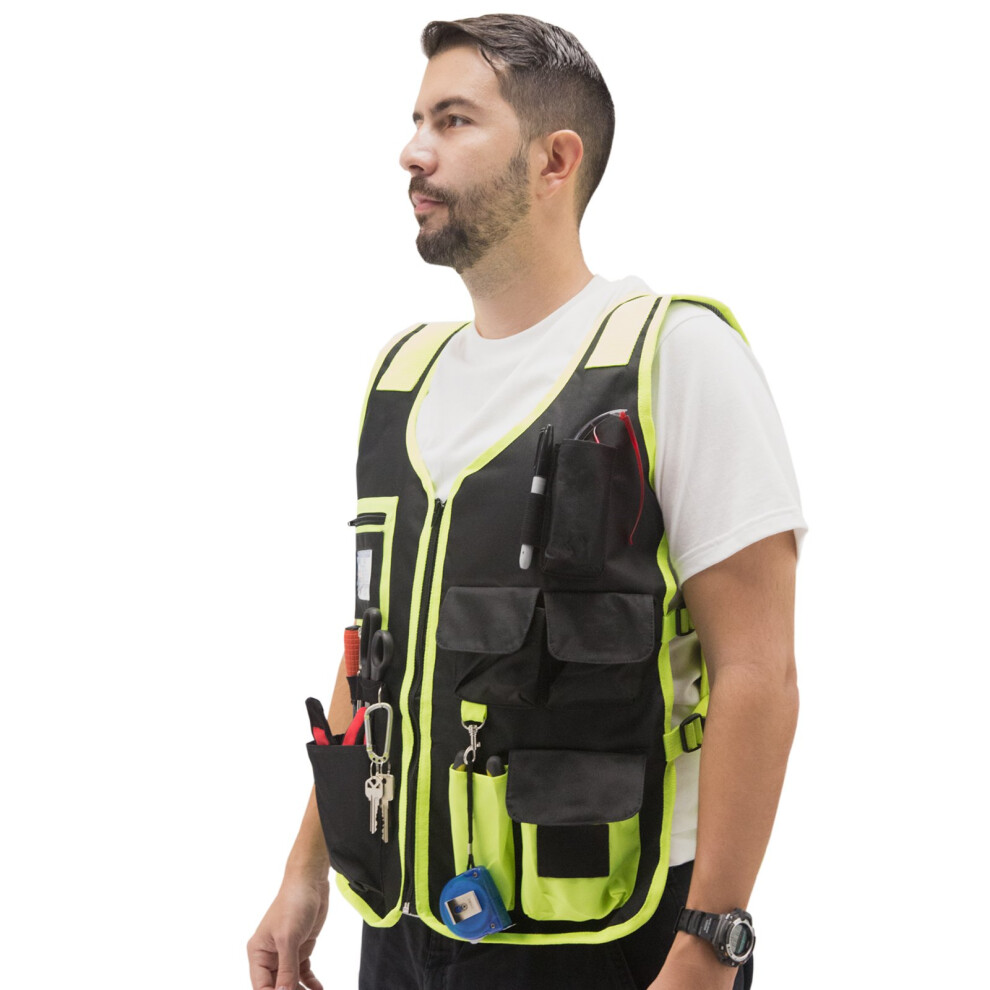 JORESTECH High Visibility Tool Vest with reflective strips (Green)-image-OPC-PGG9K5T-NEW