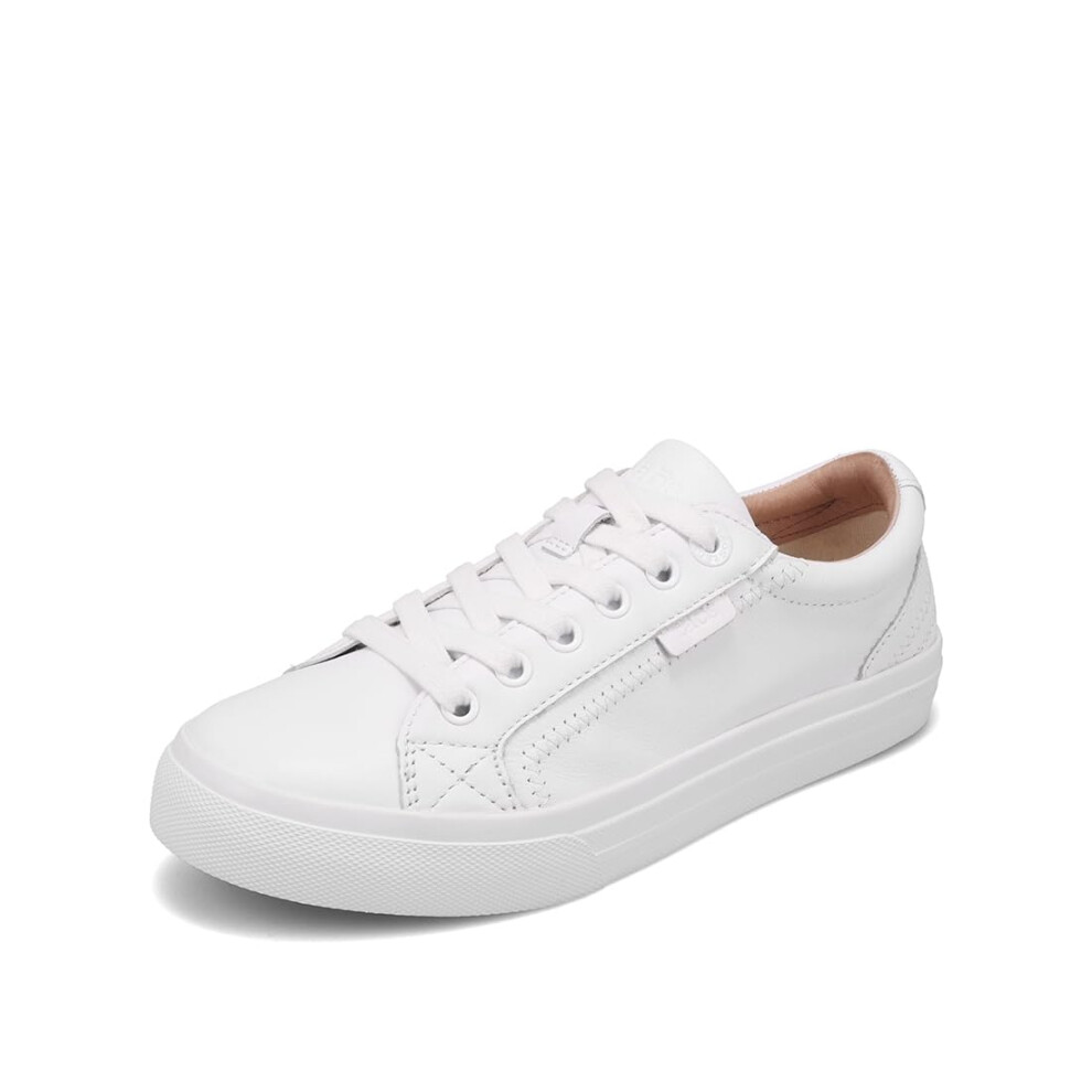 Taos Women's Plim Soul Lux Leather Lace-Up Sneakers White 8.5 M US