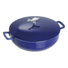 Staub Cast Iron 5-qt Bouillabaisse Pot - Dark Blue Made in France