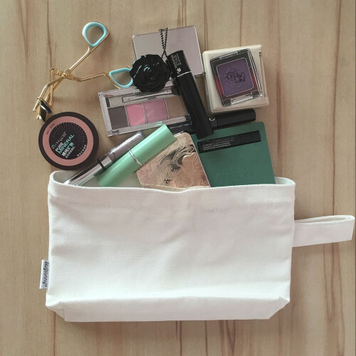 Augbunny Multi-Purpose Cotton Canvas Zipper Makeup Bag Pouch 4-Pack 1