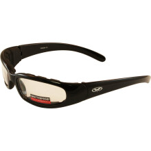 Global Vision Chicago gevoerde rijbril (zwart frame/heldere lens)