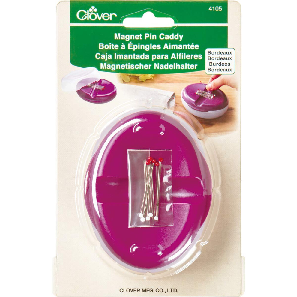 CLOVER Magnet Pin Caddy  Bordeaux  4 Height x 31 Length x 1.4 Width