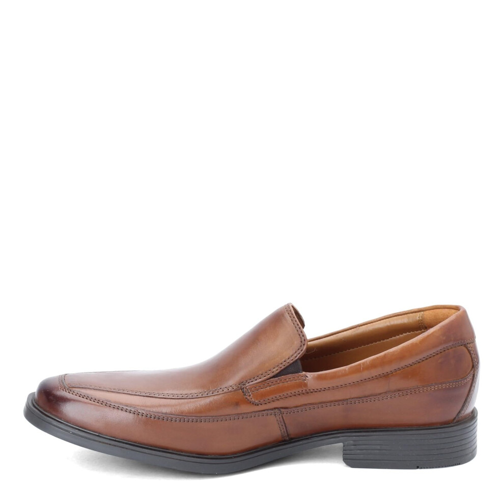Clarks Men's Tilden Free Slip-On Loafer  Dark Tan Leather  9.5 W US