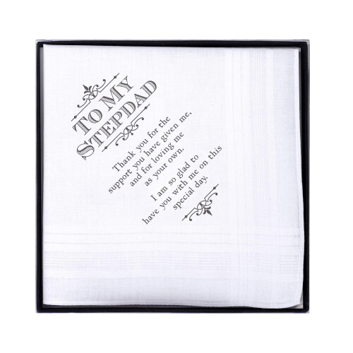 Leno de algodo para presente de casamento Lillian Rose White Stepdad 17"""" 2