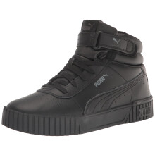 PUMA Women's Carina 2.0 Mid Lace Up Sneaker Black/Black 6 Medium US