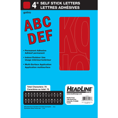 Sinal de manchete 32413 Letras de vinil com bast   o de 4 polegadas de 4 polegadas feitas nos EUA