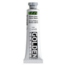 Golden Heavy Body Acrylic Paint 2-Ounce Phthalo Green Yellow Shade