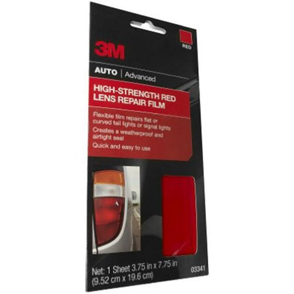 3M Auto High Strength Red Lens Repair Film  03341  3.75 in x 7.75 in