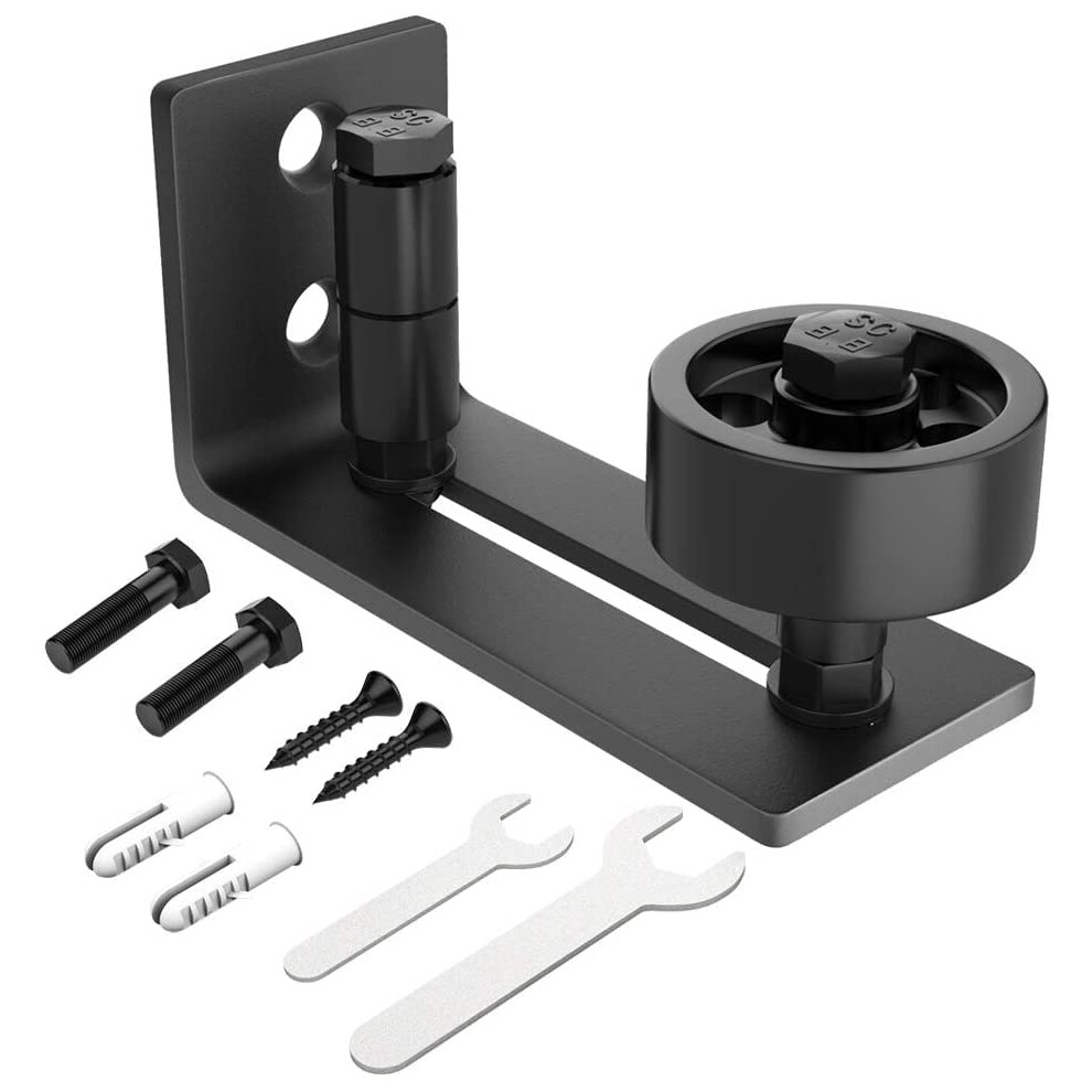 Zekoo Sliding Barn Door Floor Guide 8 Setup Options Adjustable Stay Roller Guide Black Wall Mounted Barn Door Hardware For Flush Bottom 701687764086
