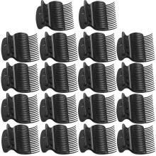 18 stycken Hot Roller Clips Plast Hrrullar Claw Clips Ersttningsrulle Clips fr sm medelstora och jumbo hrrullar (svart)