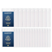 25PCS 4x6 Tum Extra Stora ID-Korthållare PVC Passhållare för Pass, Kontanter, Kreditkort, Biljetter