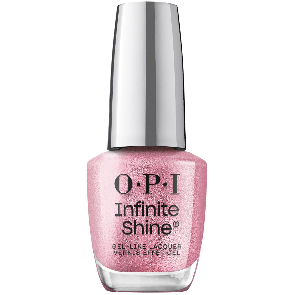 OPI Infinite Shine Shined  Sealed  Delivered | Opaque Bright Pink Shimmer Long Wear Gel Like Nail Polish | Vegan  Long Lasting  Streak Free