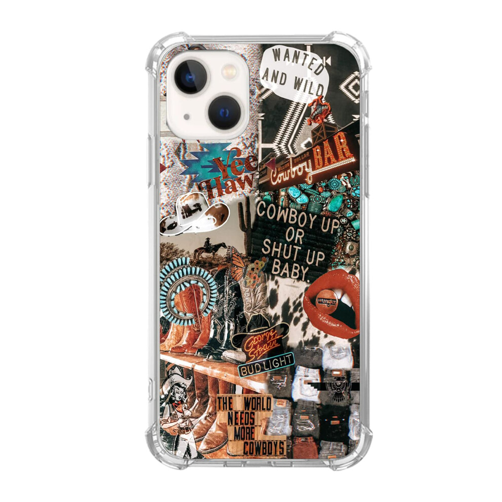 Nsyosio Western Cowboy Cowgirl Case Compatible With Iphone 14 Retro Country Howdy For Men Women Unique Trendy Bumper Tpu Case For Iphone 14 740727340545