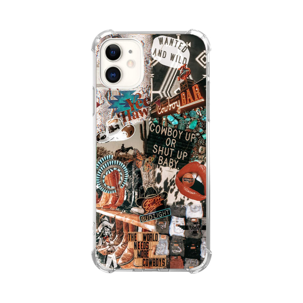 Nsyosio Western Cowboy Cowgirl Case Compatible With Iphone 12 Retro Country Howdy For Men Women Unique Trendy Bumper Tpu Case For Iphone 12 740727339402