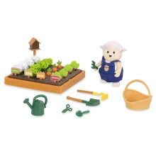 Lil Woodzeez - 31 Pcs Garden Playset - Pretend Play Gardening Tools & Accessories - Sheep Figure Included - Doll Playset for Kids 3 Years +