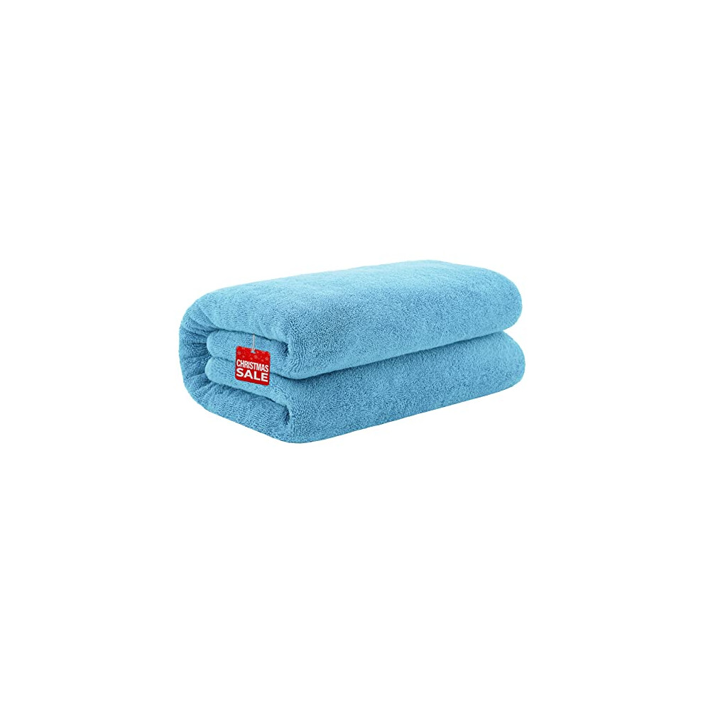 Drap de bain surdimensionn    Cotton Paradise 100 % coton 40 x 80 cm, serviette de bain turque extra large pour salle de bain, drap de bain bleu ci