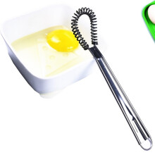 Acier inoxydable mini batteur d'oeuf de printemps silicone fouet magique Sauce a main mixeur de melangeur de lait de lait de lait mousseuse (bobi