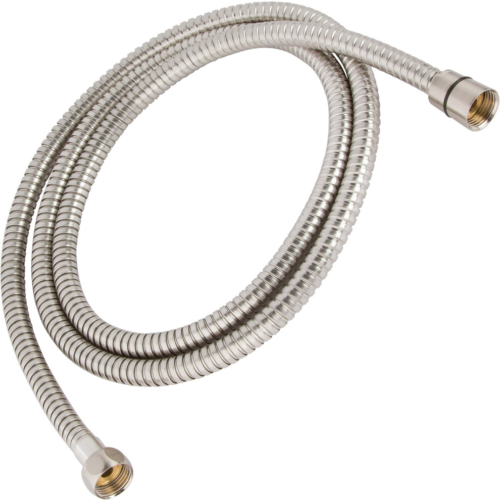 Universal 60 Inch Flexible Shower Hose - Extra Long Stainless Steel Double-Buckle For Handheld Showerhead - Aqua Elegante - Brushed Nickel 641361823985