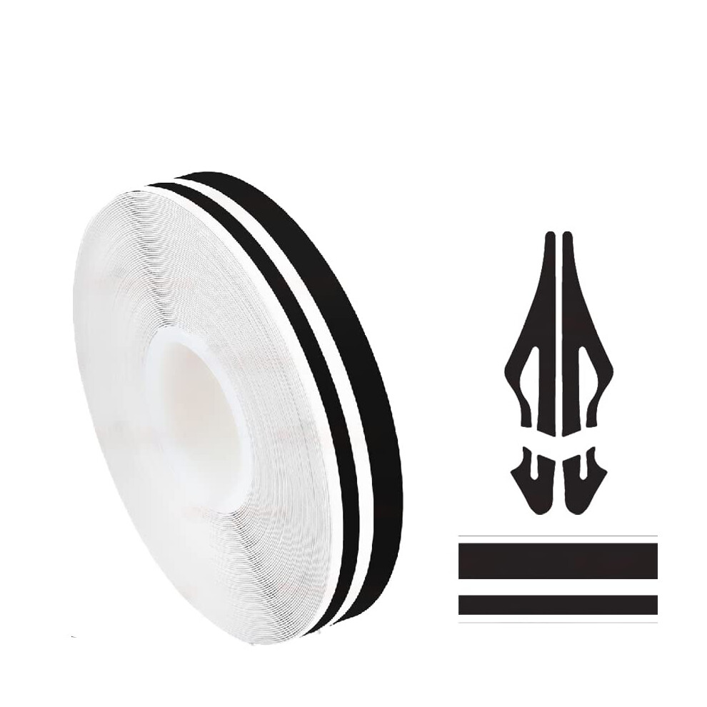 Autrends Car Pinstriping Tape -Vinyl Pin Striping Decals Diy Stickers Glossy For Motorcycle Home Door Musical Instrument 32Ft (9.8M) (Black) Black 605832803012