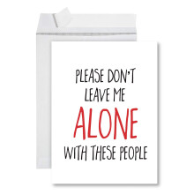 Andaz Press Funny Jumbo New Job Card With Envelope 8.5 x 11 inch Farewell Retirement Office Don't Leave Me Alone 1-Pack Includes Envelope