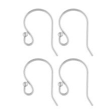 20db Adabele Autentikus Sterling Silver Ball Dot Fish Flbeval Horgok Csatlakoz 20mm Dangle Ear Wire (Drt 0,7mm/21 Gauge/0.028 inch) SS194-BB