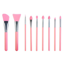 LORMAY 9-delige siliconen make-upborstelset: applicator voor gezichtsverzorging Eyeliner Wenkbrauw Oogschaduw Lipmake-up en UV-epoxyharsambachten (ro
