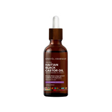 Kreyol Essence - Lavender Hibiscus Haitian Black Castor Oil  2.0 oz Glass Bottle - Omega Fatty Acids (3 6 9) and  Hair Growth  Smoother Skin