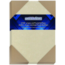 100 Natural Parchment 65lb Cover Paper Sheets 5.5 """" X 8.5 """" (5.5x8.5 tum) Halv bokstav | Uttalande storlek - Utskrivbar gammal pergamentsprr