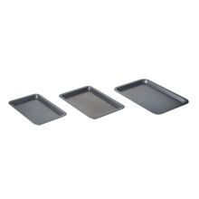 Cookie et plaques a patisserie Nifty (ensemble de 3) - Vo a lave-vaisselle en acier antiadhesif en toute securite en toute securite jusqu'a 450 d