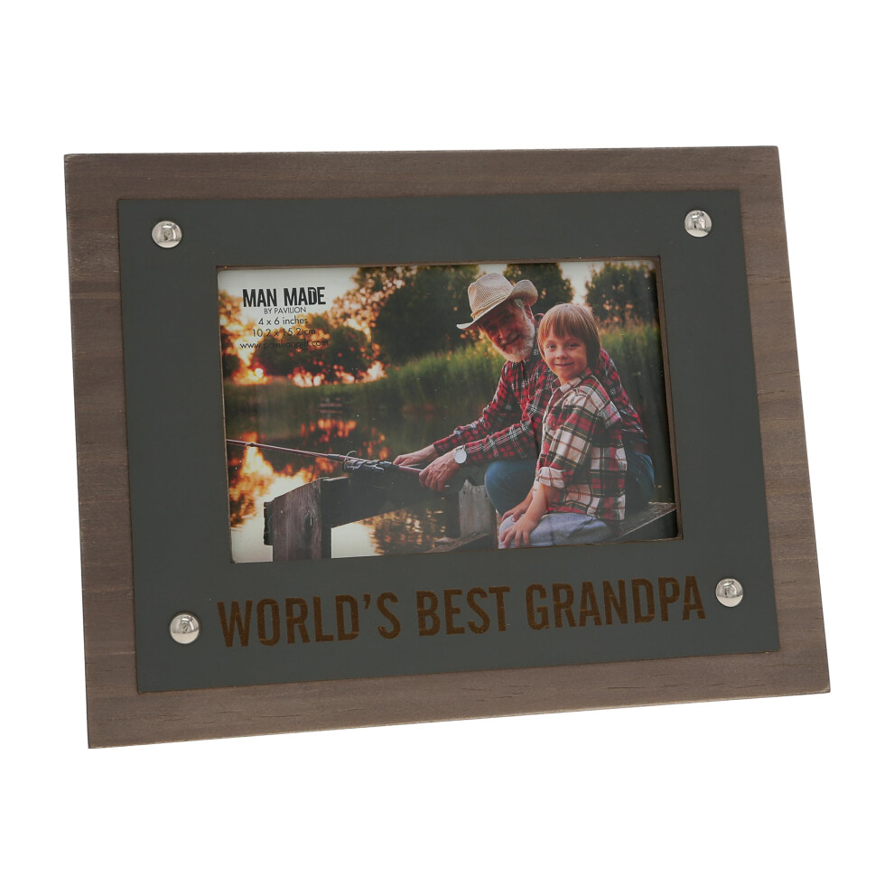 Pavillon - Le meilleur grand-père du monde - Cadre photo horizontal 4"" x 6"" Porte-photo Décoration de bureau Grand-père Gramps Grand-père Cadea