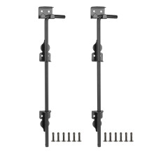 18 Inch Cane Bolt Heavy Duty Gate Drop Rod Steel Gate Latch voor houten hek Gate Hardware Drop Bolts voor houten Gater-(zwarte afwerking 2 stuks)