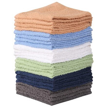 Towel and Linen Mart 100% cotone - Set da 24 salviette in flanella, altamente assorbenti e morbidi al tatto, per la punta delle dita (confezione