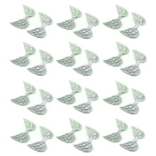 30 csomag Angel Wings rttek Varrni foltok Vgs hajhoz Kiegsztok Torta topper Scrapbook Dollies Dszts barkcsols kzmuves kellkek (ezst)