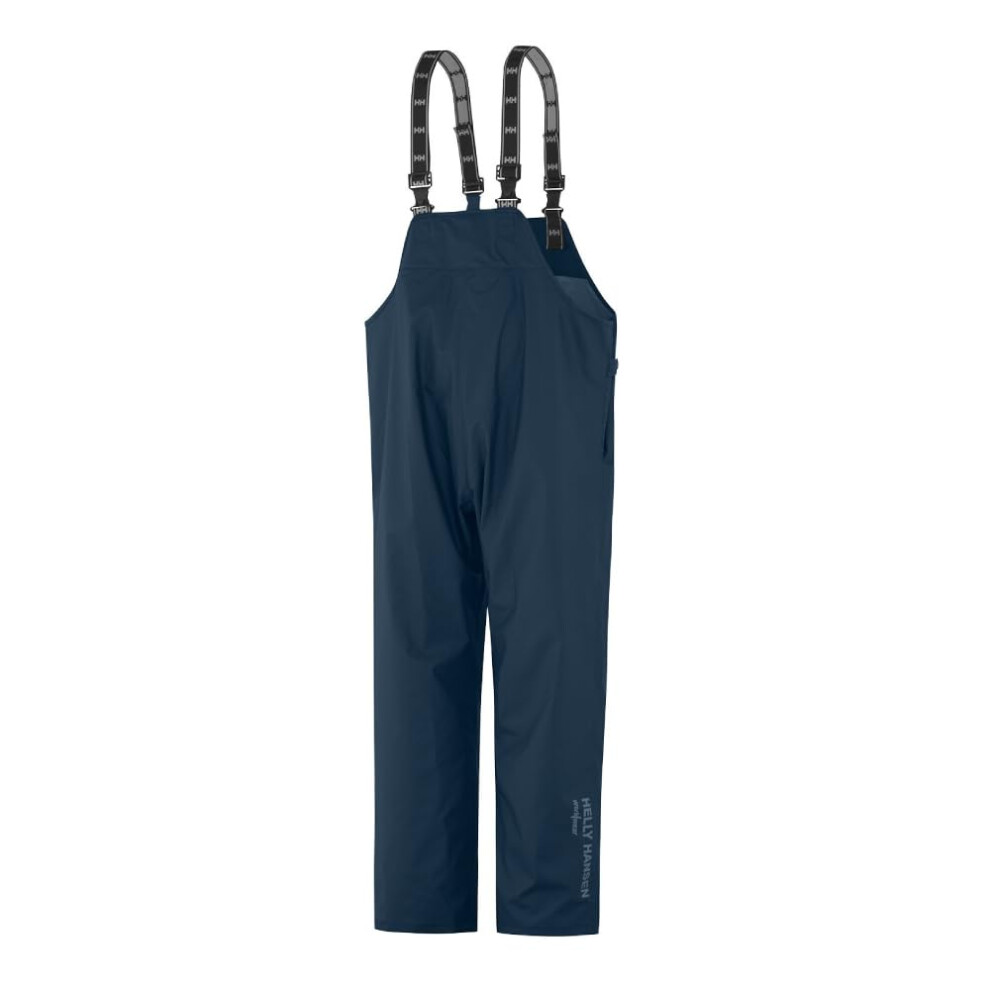 Helly-Hansen Workwear Mandal Waterproof Bib Overalls for Men Made of Durable PVC-Coated Polyester  Breathable and Adjustable  Classic Navy - S