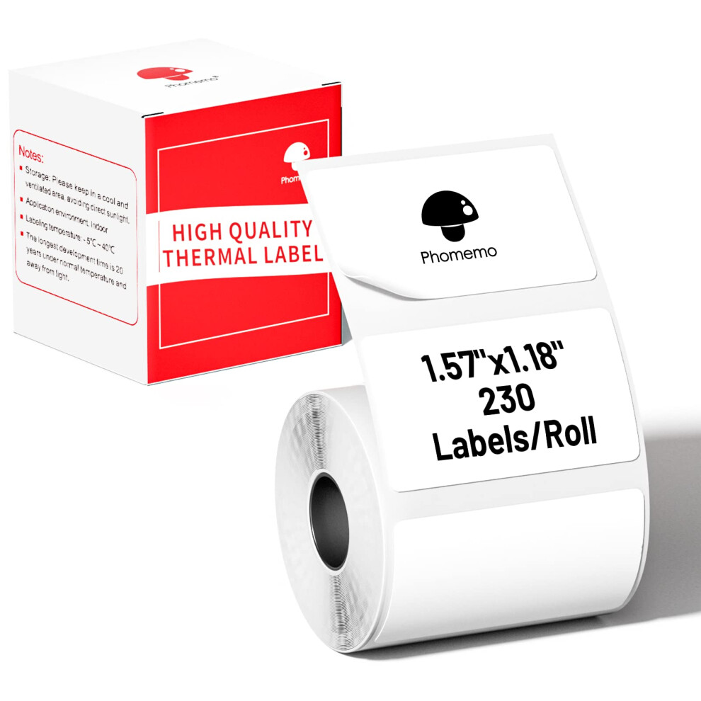 Photos - Other Office Equipment Phomemo Thermal Labels-for M110/M221/M220/M120/M200 1.57""""x1.18"""" 230 Labels/Roll for Barcode/Address/Mailing/L (40x30mm)