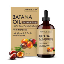MAJESTIC PURE Batana Oil for Hair Growth | Moisturizes Scalp & Hair | Nourishing & Volumizing | 100% Pure & Natural | PETA Certified | 4 Fl Oz