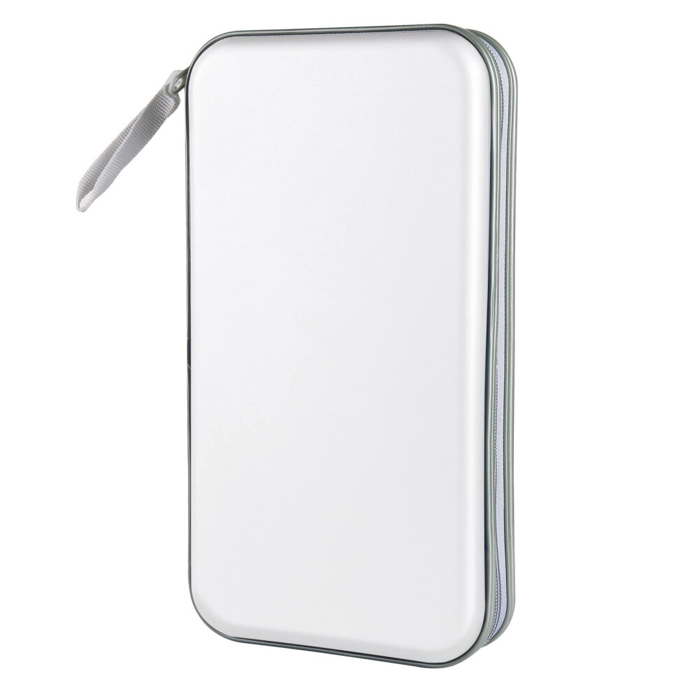 Siveit CD Case holder  80 Capacity CD/DVD Case Holders Wallet Hard Plastic CD DVD Disc Cases Storage Binder for Car Home Office Travel (White)-image-OPC-PFNQSSZ-NEW