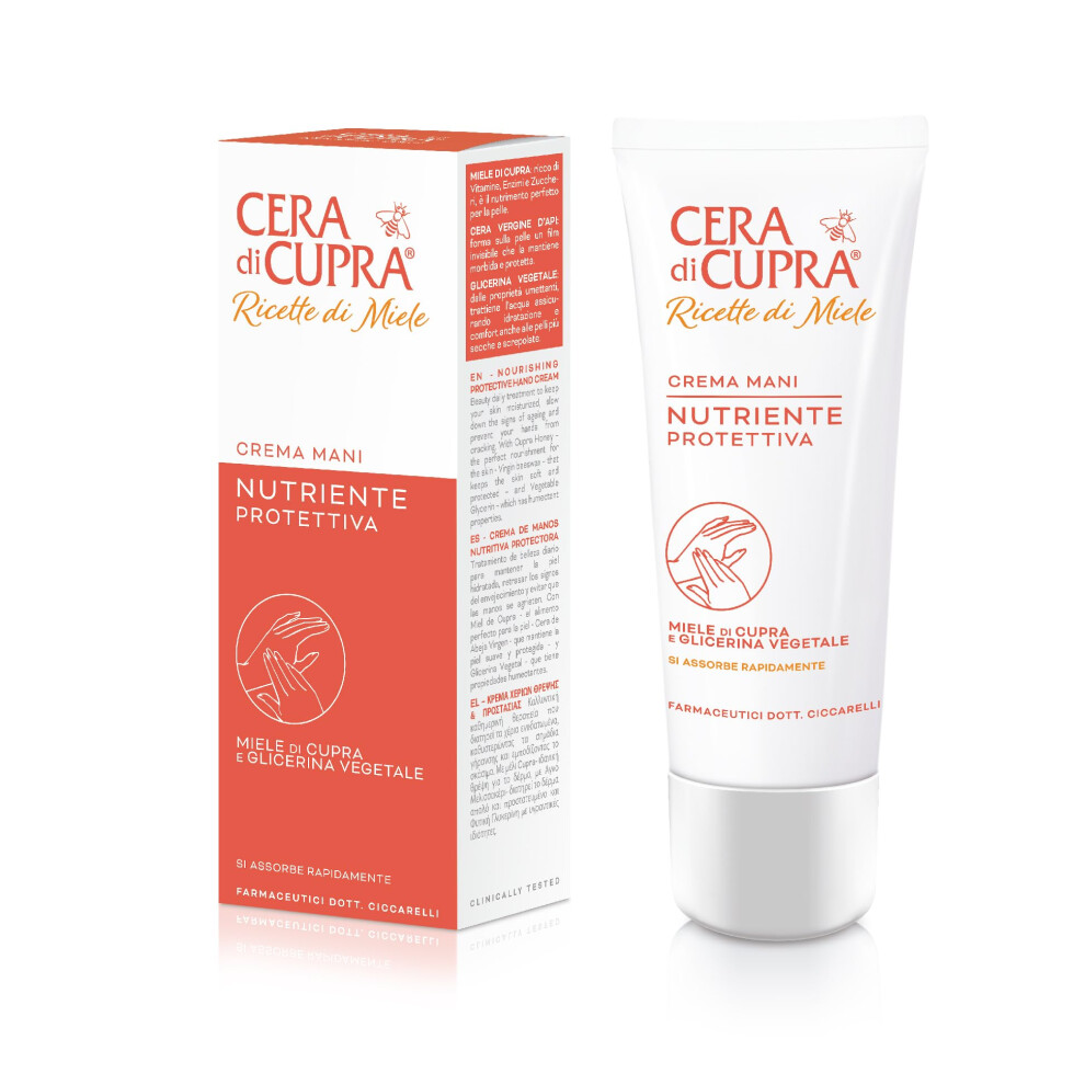Cera Di Cupra Cream Hand With Beeswax - Nourishing Hand Moisturizer For Dry Hands Anti-Aging Formula Dermatologically Tested - Personal Care