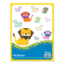 Bazic Construction Paper Pad 48 Sheets 9 """" X 12 """" Assorterede farver til foldsk?ret lim gave til sm?b?rn Kids Klasselokaler Skole hjem DIY 1-pa