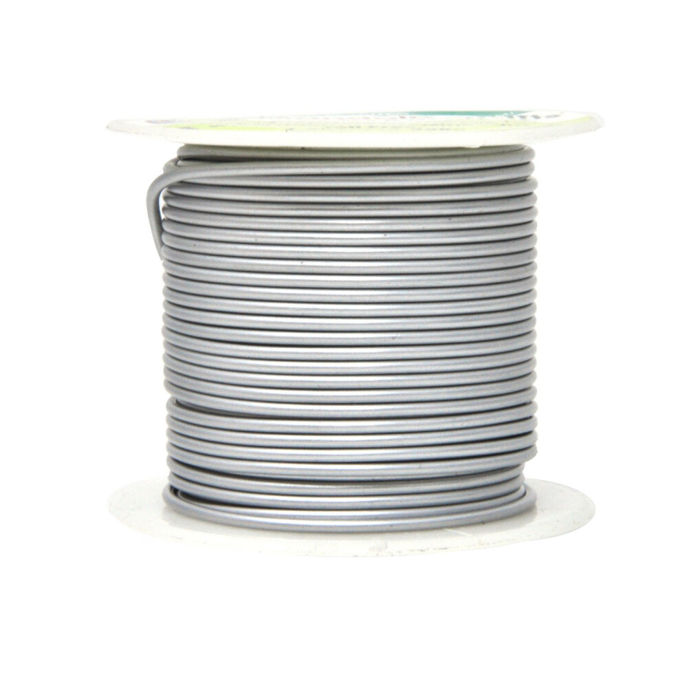 Mandala Crafts Anodized Aluminum Wire For Sculpting Armature Jewelry Making Gem Metal Wrap Garden Colored And Soft 1 Roll(14 Gauge Gray) 633841183610