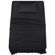 Utopia Bedding Twin XL Sheets - 3 Piece Bedding - Brushed Microfiber - Shrinkage and Fade Resistant - Easy Care (Twin XL Twin Extra Long Black)