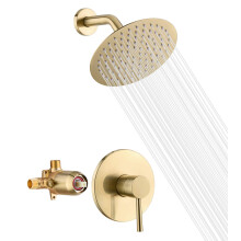 Set de robinet de du? Sumerain Supapa de echilibru de presiune anti-scald 8 inci Cap de ploaie extra-sub?ire cu supape de control fara returnare