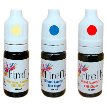 Lmpara de color Firefly Aceite y tinte de velas 3 paquetes - Crea amarillo verde de aceite de lmpara roja verde en el lquido Firefly - parafin