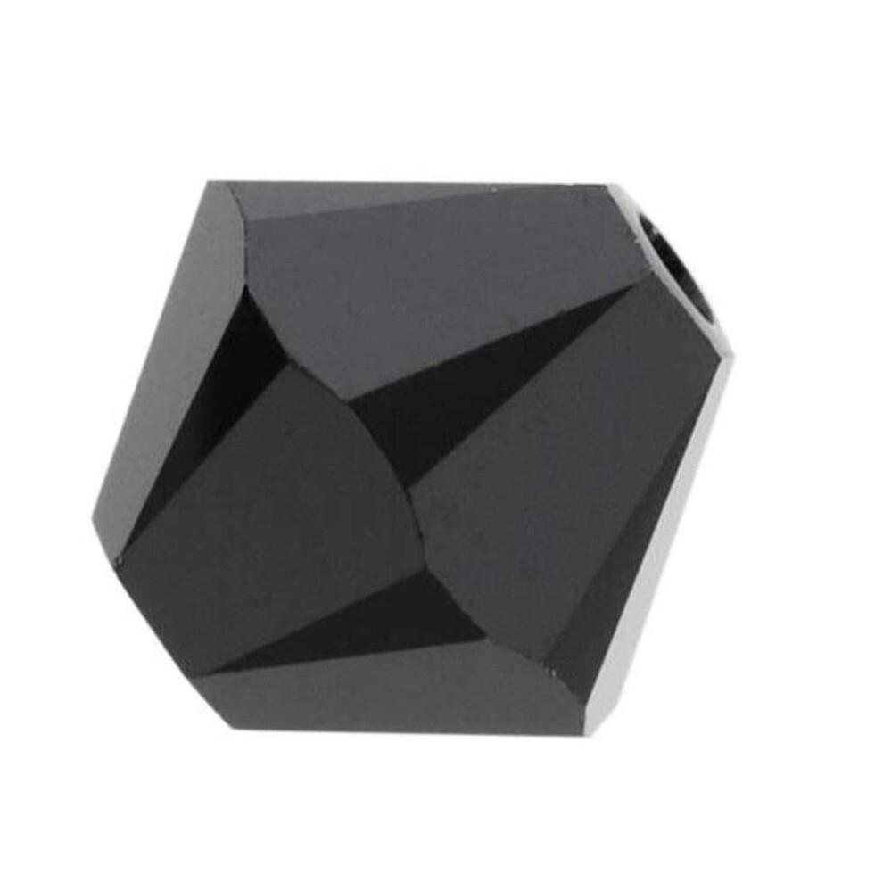 200 St?Ck Adabele ?Sterreichische 3 Mm (0,12 Zoll) Kleine Facettierte Doppelkegel-Kristallperlen, Tiefschwarz. Kompatibel Mit Swarovski-Kristalle-image