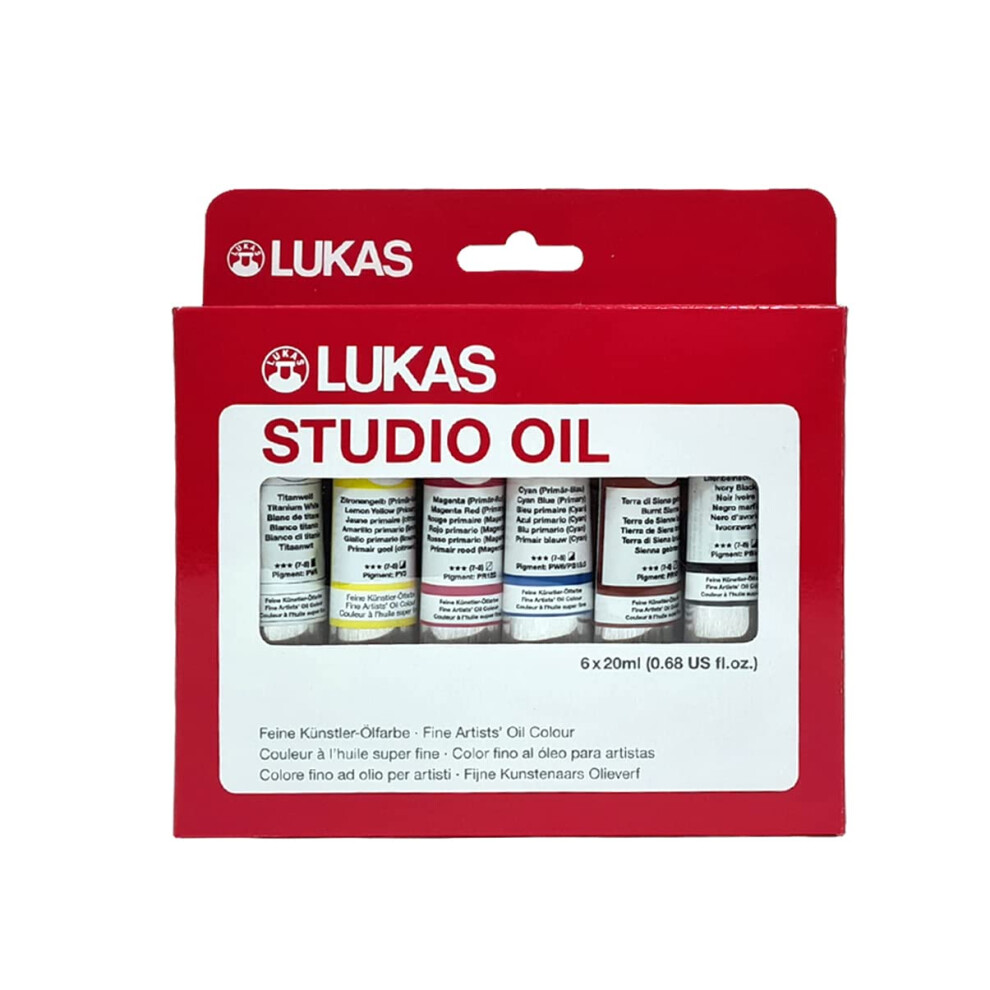 LUKAS Studio Artist Oil Color Paints - High-Pigment Oil Paint Made with Natural Binder for Artist  Painting  & More! - [Assorted Colors - 20 mL]