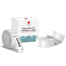 Phomemo D30 Label Maker Tape Black on White Sticker Thermal Paper Self-Adhesive Label Tape 12 x 40 mm (0.47 x 1.57 Inch) 160 Tapes/Roll 3-Roll