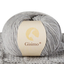 GISIMO 100% merino vlna 6-vrstv luxusn a mekk prze pro rucn pleten a hckovn 1,76 OZ/50 g 127 yds/116 metru (svetle ed 1 kulicka)