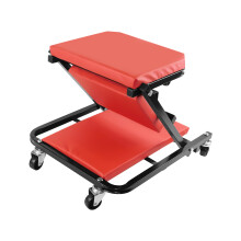 Folding Car Creeper Board 2-in-1 Crawler & Stool Seat Garage Workshop Inspection Rolling 6 Rotatable Wheels
